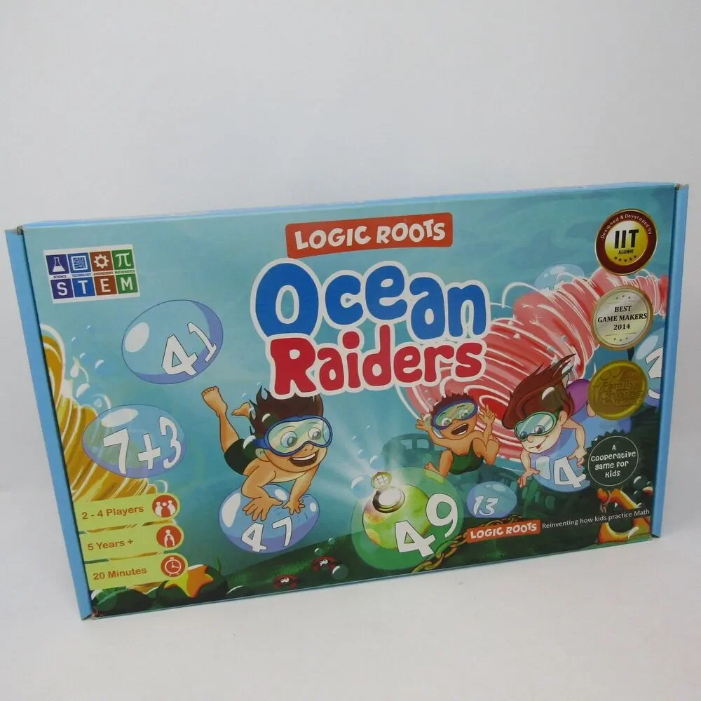 Logic Roots Ocean Raiders & Feed My Pets Board Games STEM Math Learning Set